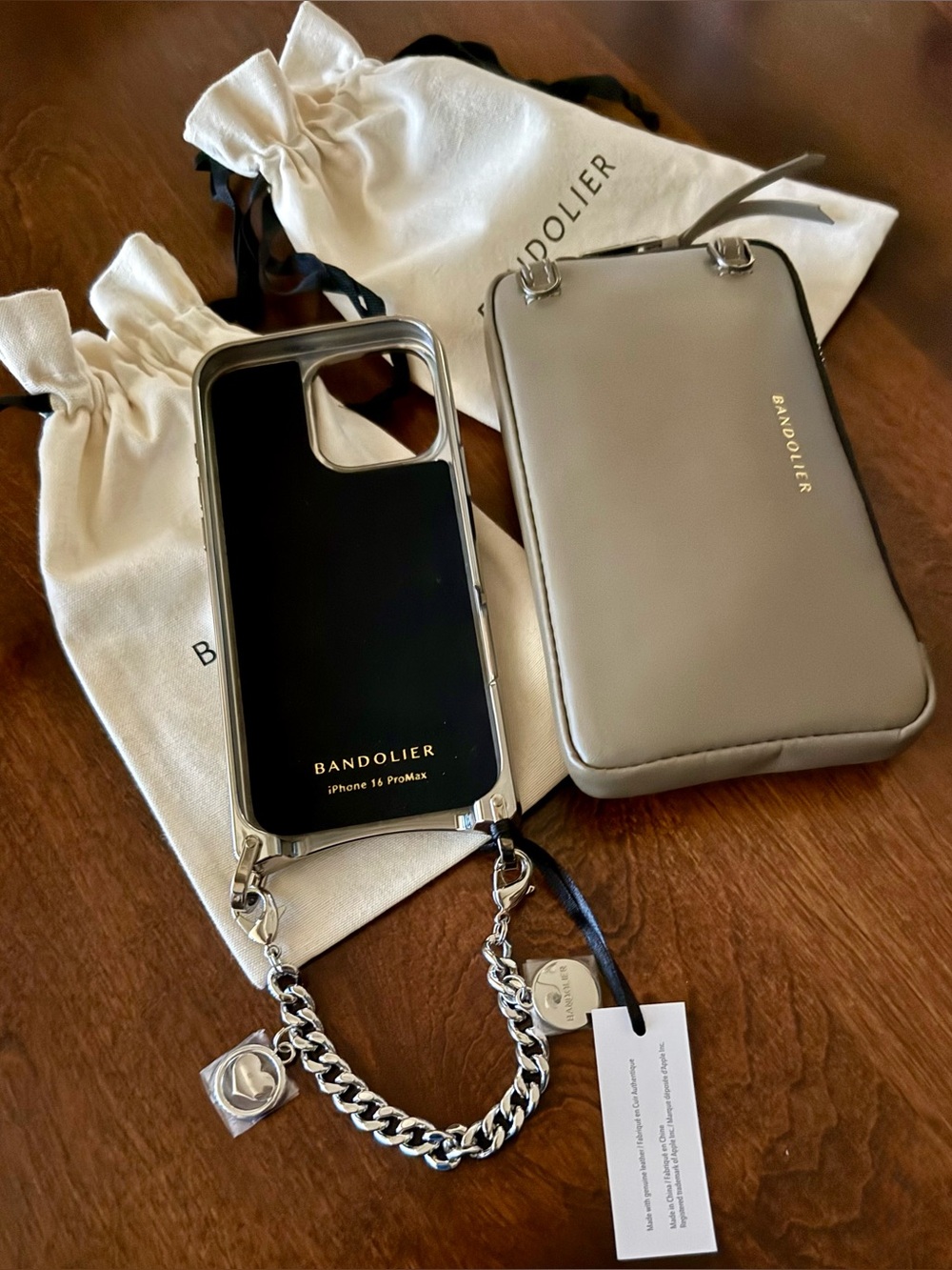 NEW Bandolier Hailey iPhone 16 Pro Max Case with Expanded Pouch & Wristlet Chain - Picture 13 of 17